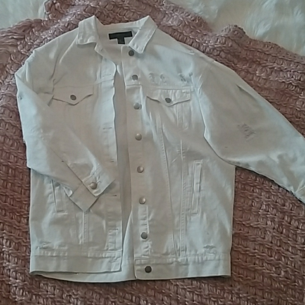 Distressed denim jacket dress